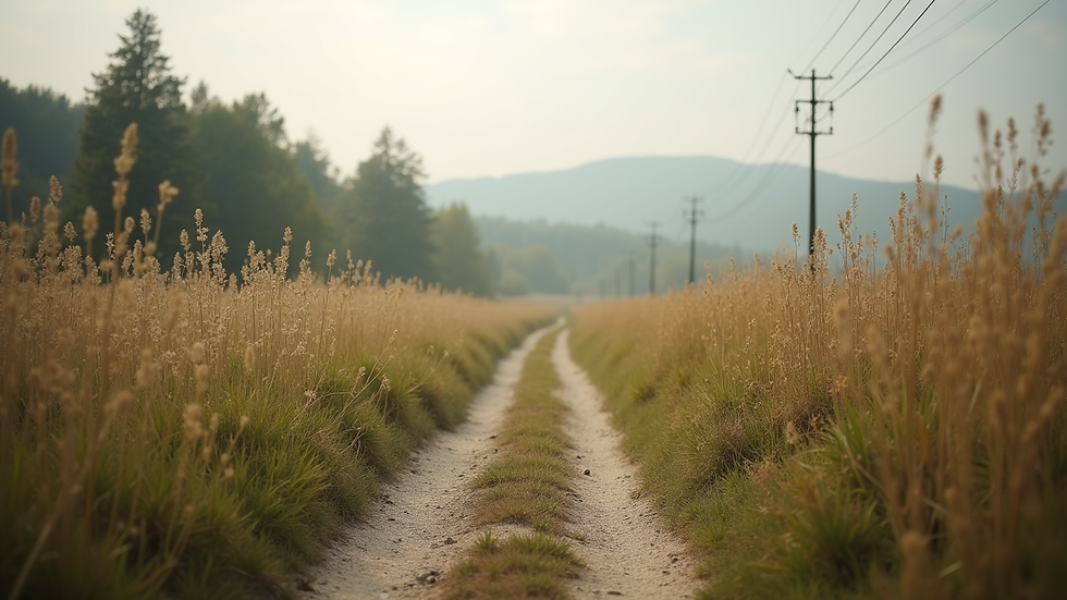 Vue rapprochée d’un sentier naturel bordé de plantes endémiques