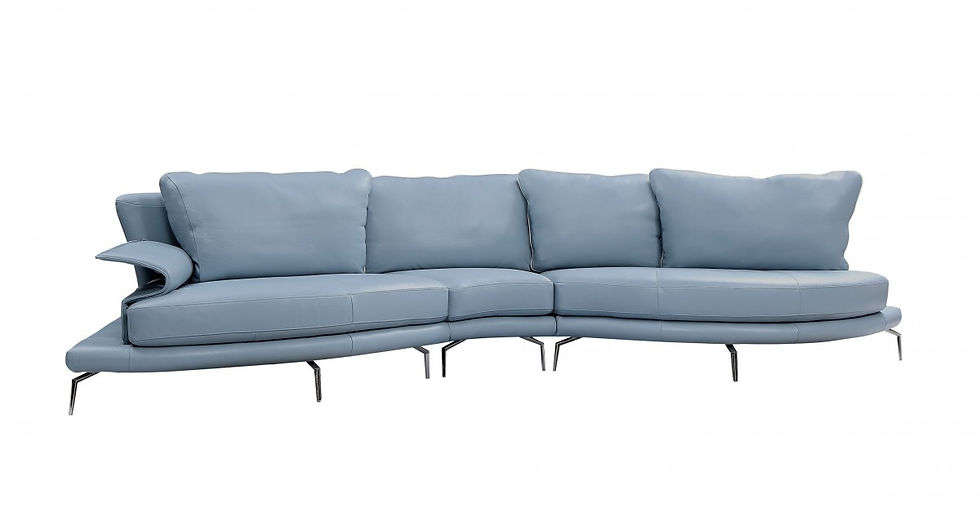 Thumbnail: Divani Casa Andover - Modern Blue & White Sectional Sofa