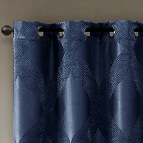 Thumbnail: Bentley Ogee Knitted Jacquard Total Blackout Panel By SunSmart