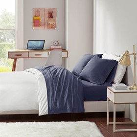 Thumbnail: Cotton Blend Jersey Knit All Season Sheet Set By Intelligent Design