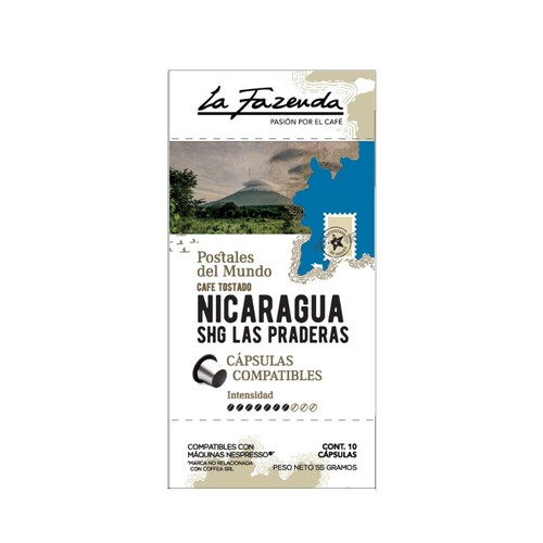 Cápsulas de especialidad café La Fazenda Nicaragua(compatibles Nespresso)  10 uni | ZULQUI