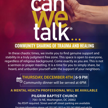Join Us for "Can We Talk...": A Space for Healing and Connection
