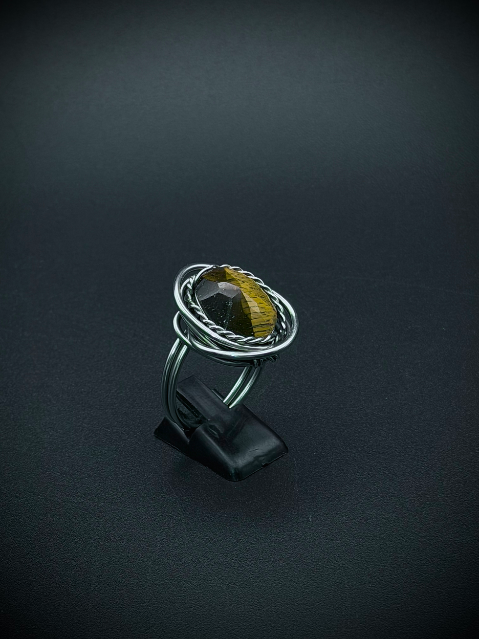 Miniatura: "ANILLO CRISÁLIDA" Ojo de Tigre - Oval