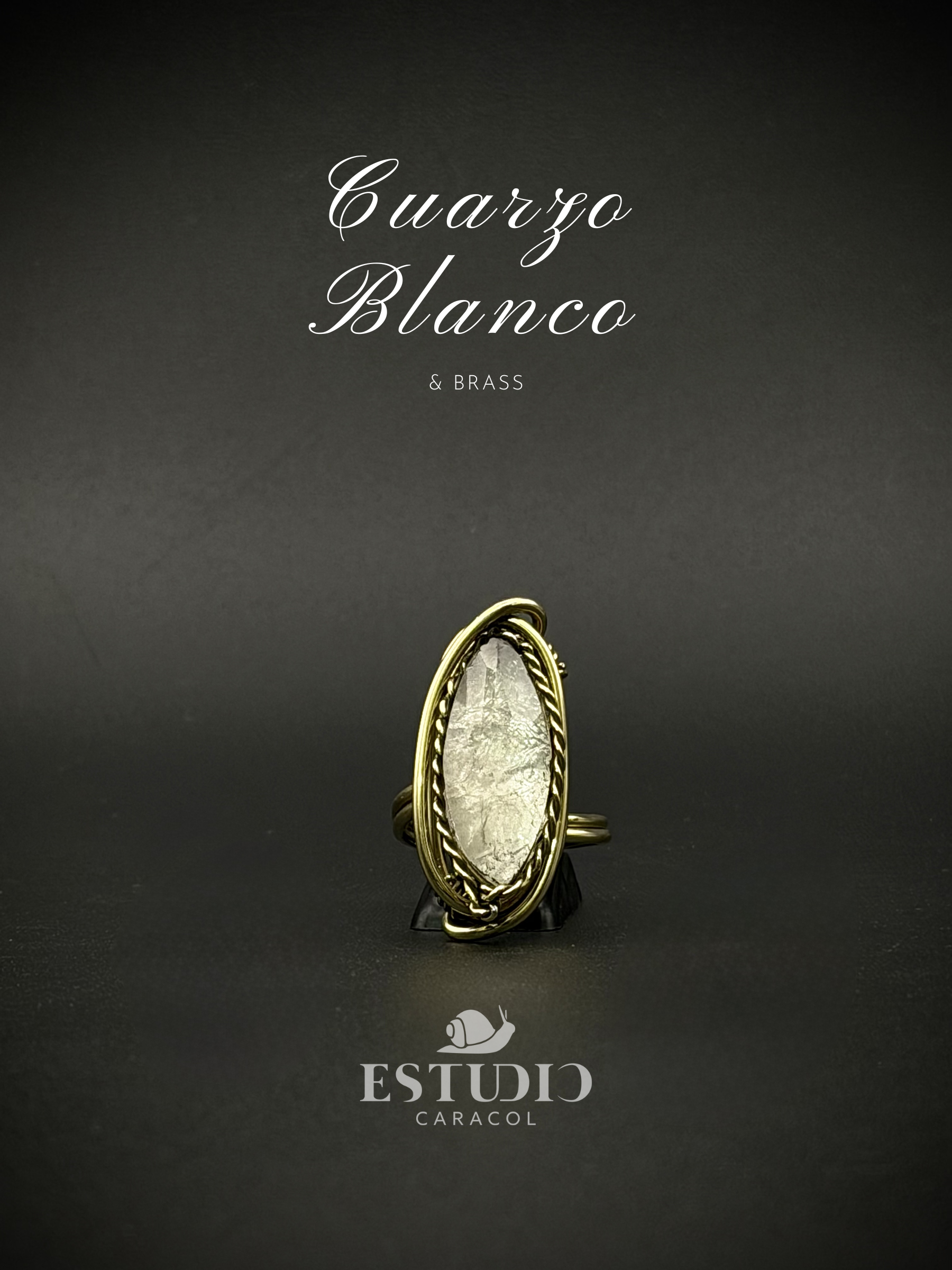 “ANILLO CRISÁLIDA” de Cuarzo Blanco - Marquesa