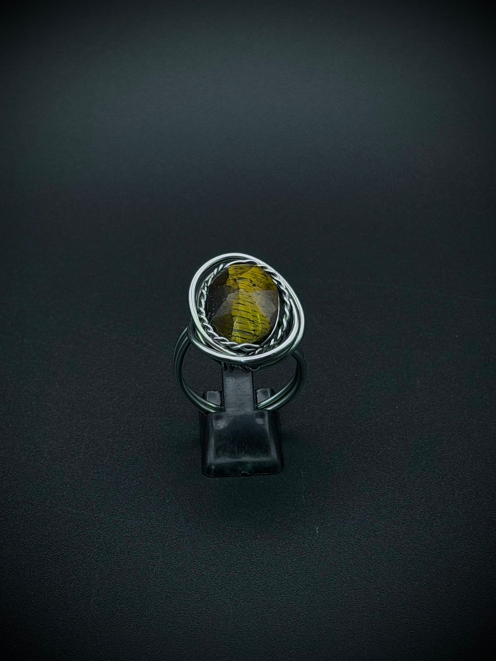 Miniatura: "ANILLO CRISÁLIDA" Ojo de Tigre - Oval