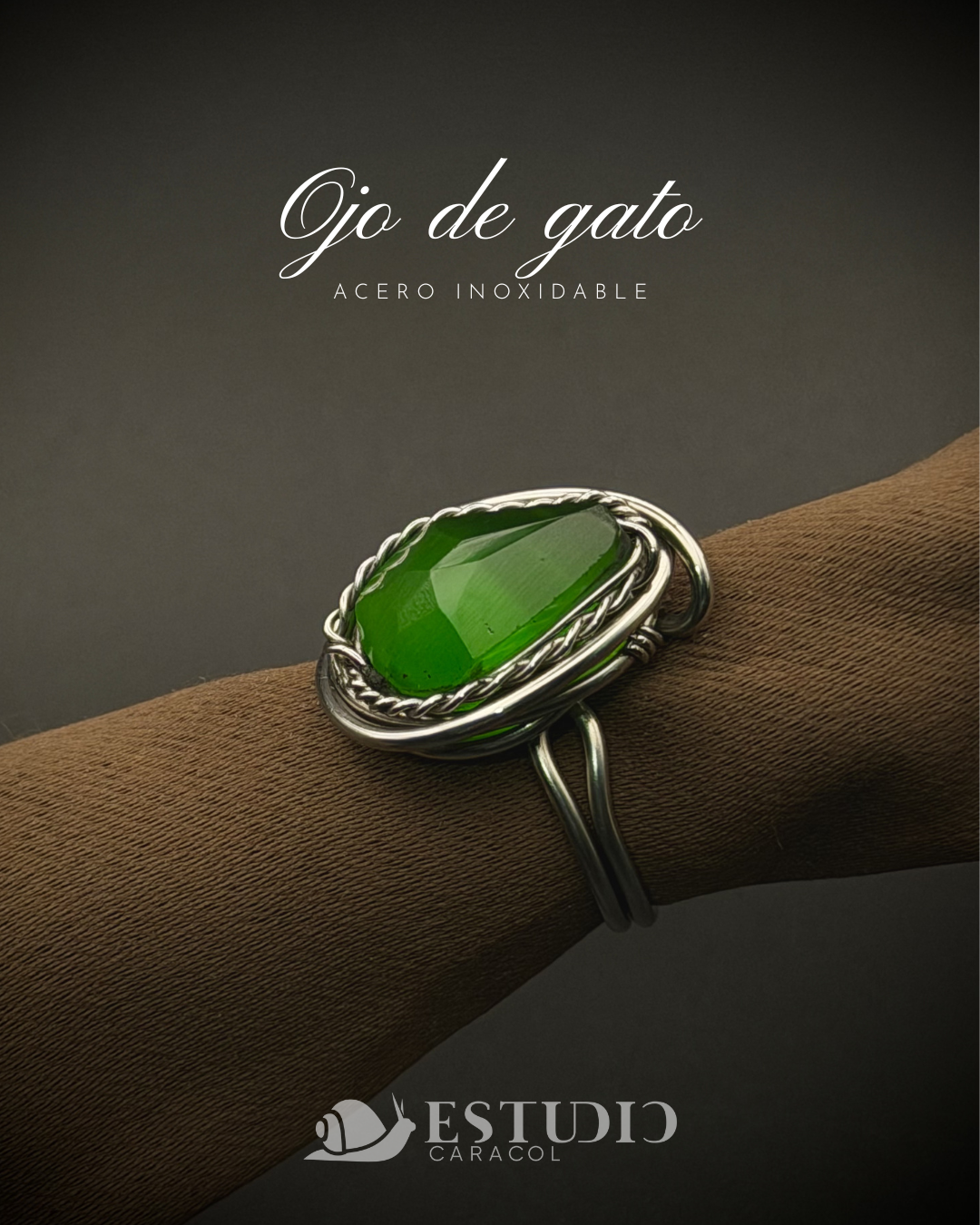 “ANILLO CRISÁLIDA” de Ojo de Gato - Gota