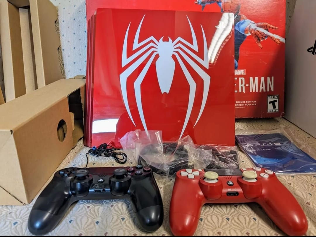 Sony PlayStation 4 Pro 1TB Spider-Man Limited Edition Console PS4 NICE