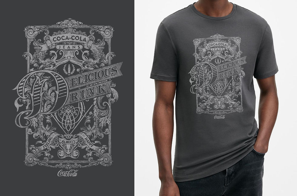 Estampa manual coca-cola