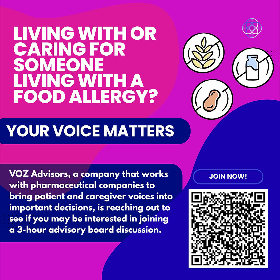 Living with or caring for someone living with a food allergy?