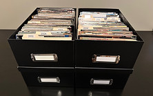 photos neatly stored in photo boxes