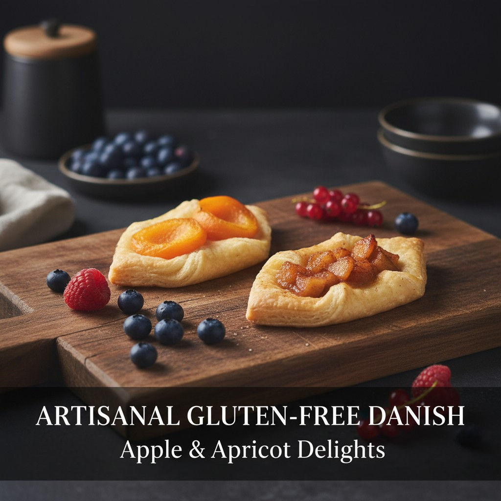 Gluten free Danish package in Brisbane with apple and apricot pastries for corporate morning tea catering.