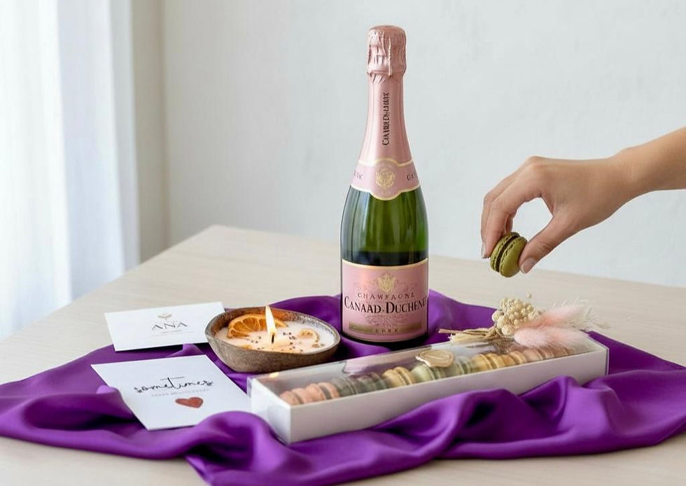 Luxury catering and curated gift sets Brisbane by Catering by Ana, featuring premium desserts, chocolate and wine