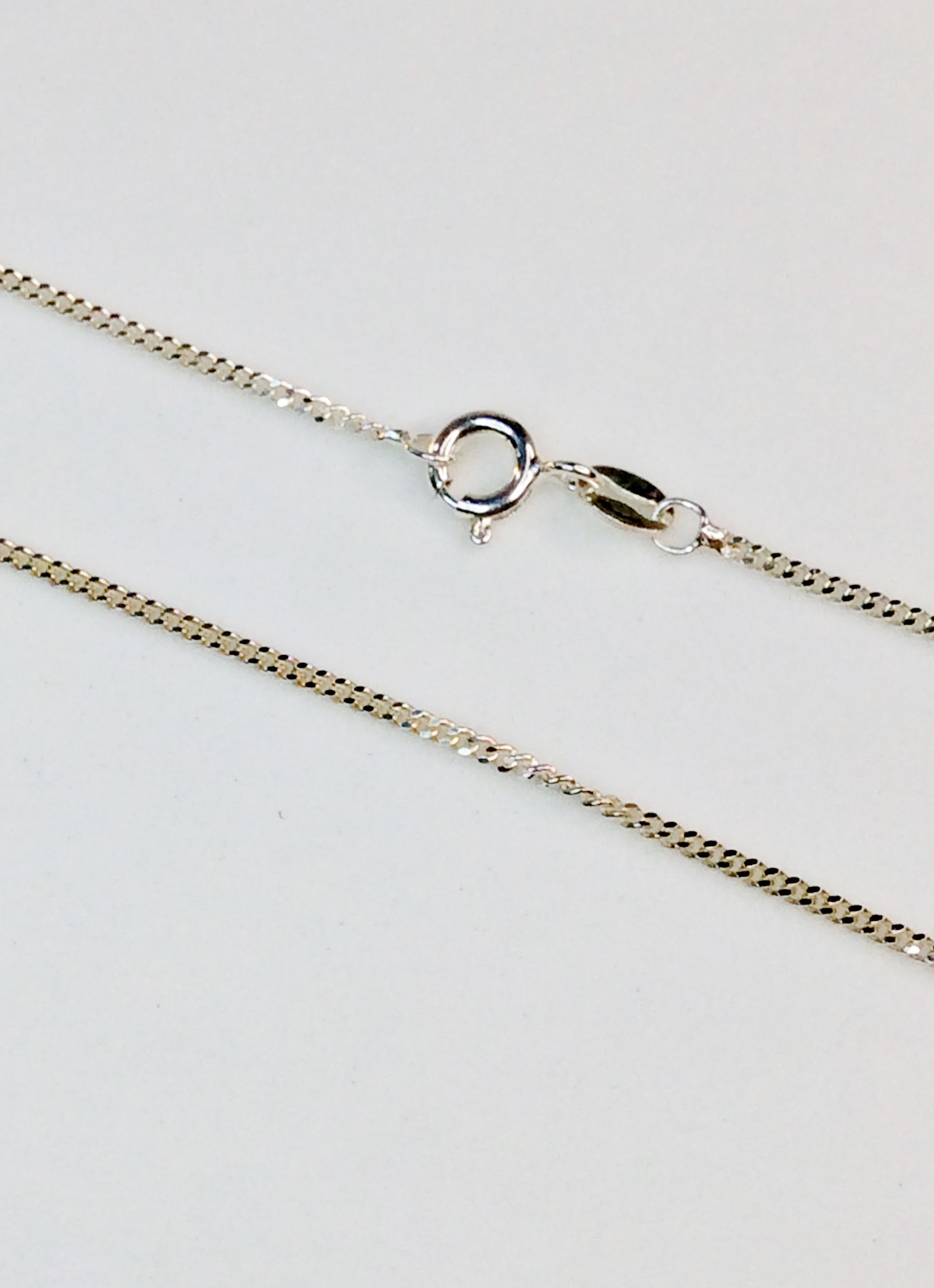 18" SILVER CURB CHAIN