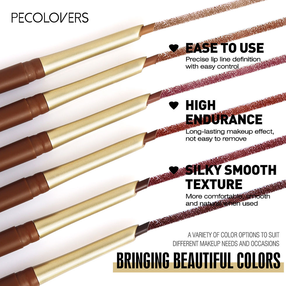 Thumbnail: Matte 6-colors Lip Liner Pencil Bevel Design Nib Lip Contour Lipstick Nude Brown
