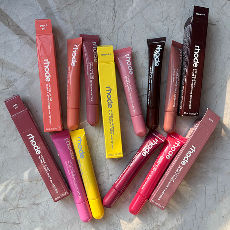 Thumbnail: New RHODE Ribbon PBJ Lemontini Lip Gloss Pocket Blush Stick Non-fading Waterproo