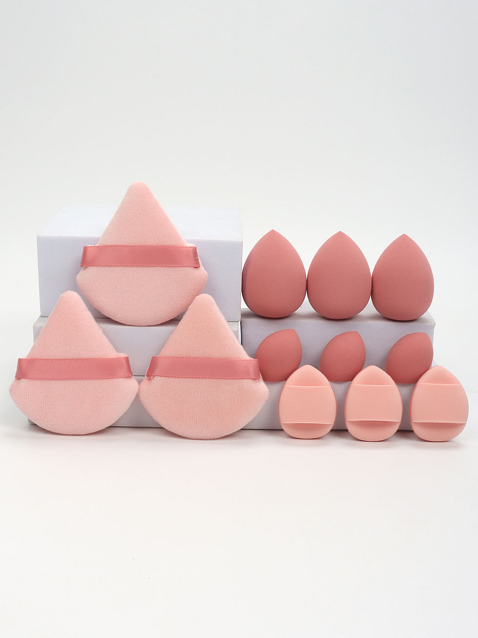 Thumbnail: 12-Piece All-Purpose Makeup Sponge Set, Made of 3 Loose Powder Puffs, 3 Mini Air