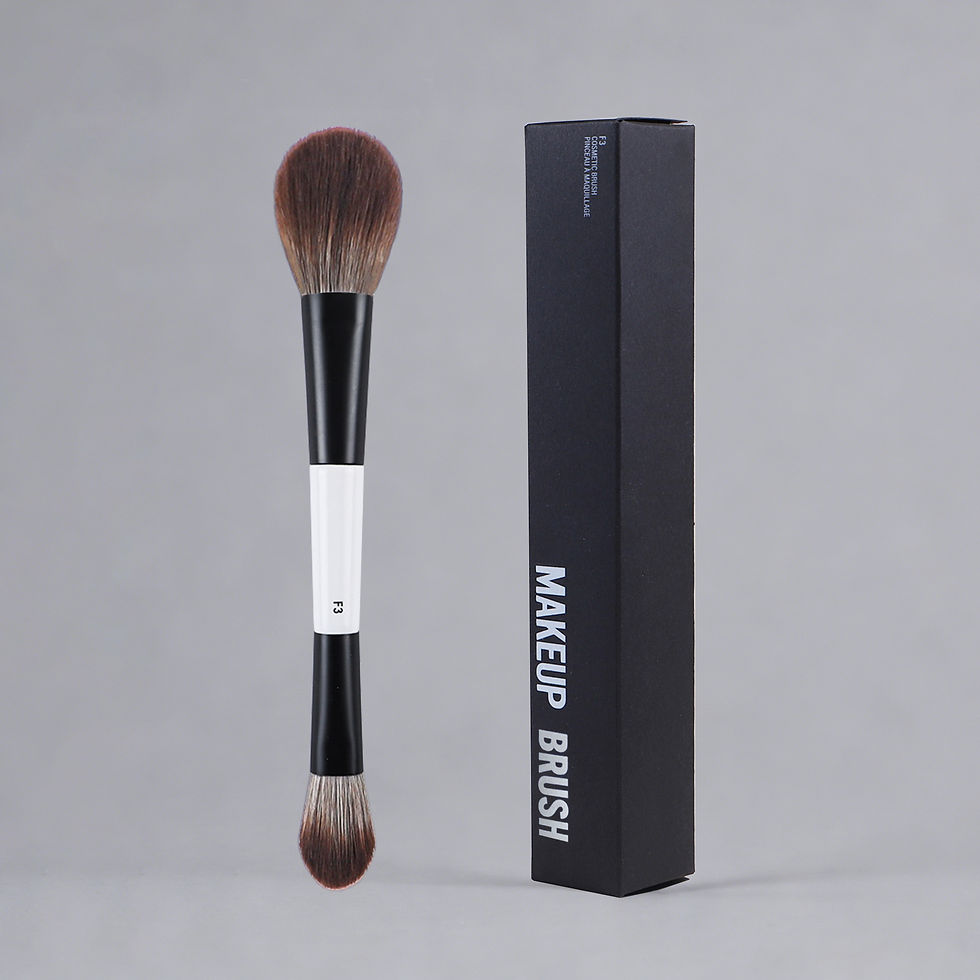 Thumbnail: Dual-Ended Foundation Face Brush F4 Powder F1 Blush Contour F2 Makeup Brushes wi