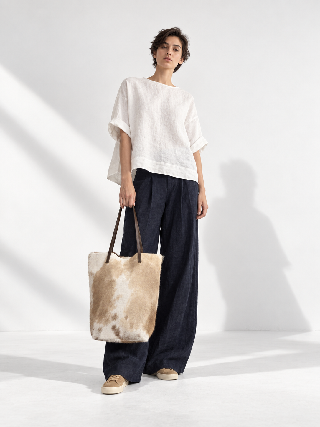 Tote Picchu Pelo Natural y Print