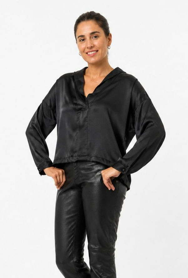 Miniatura: Blusa Carmen Saten de Seda Natural