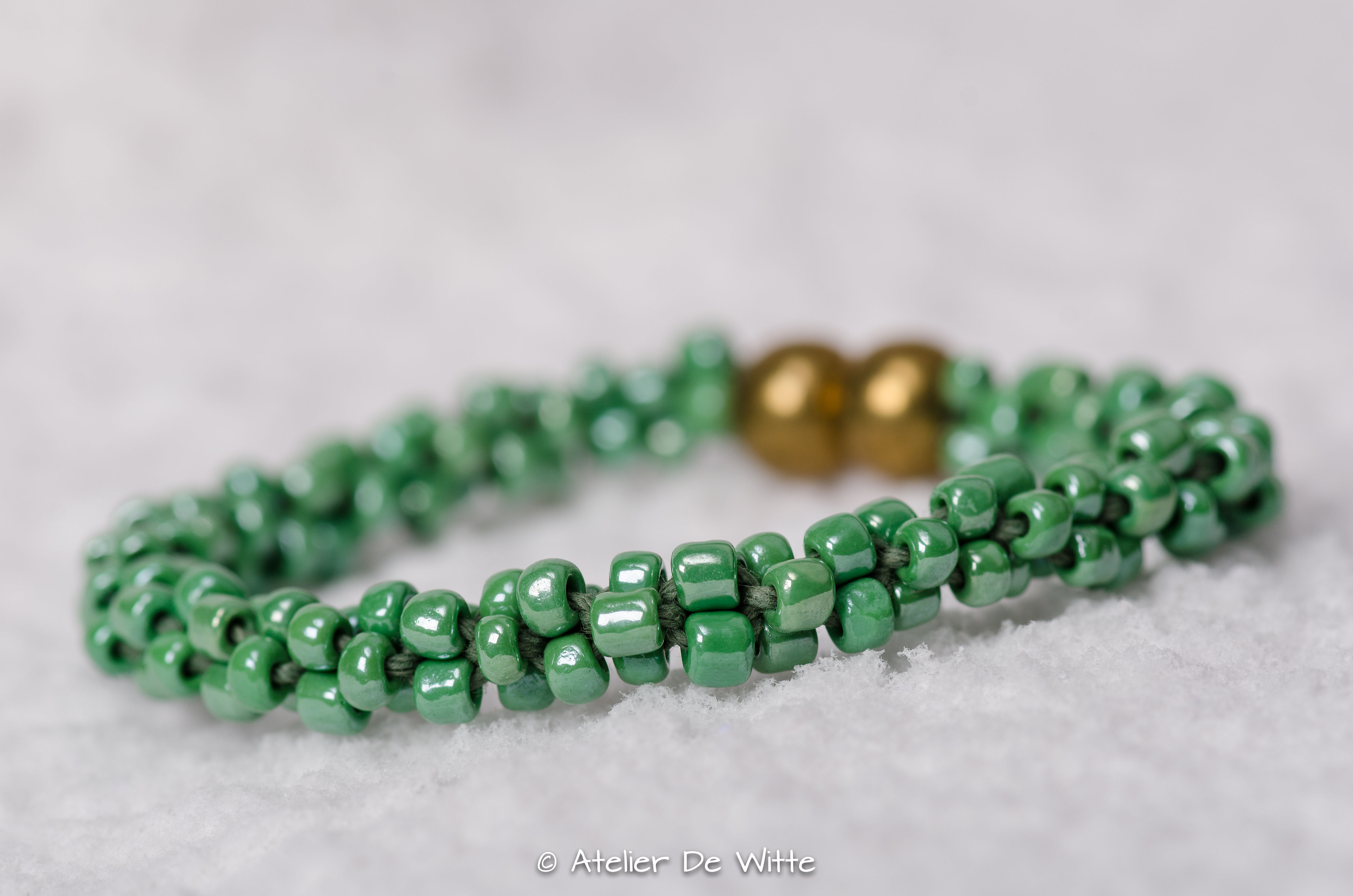 Geknoopte armband groen