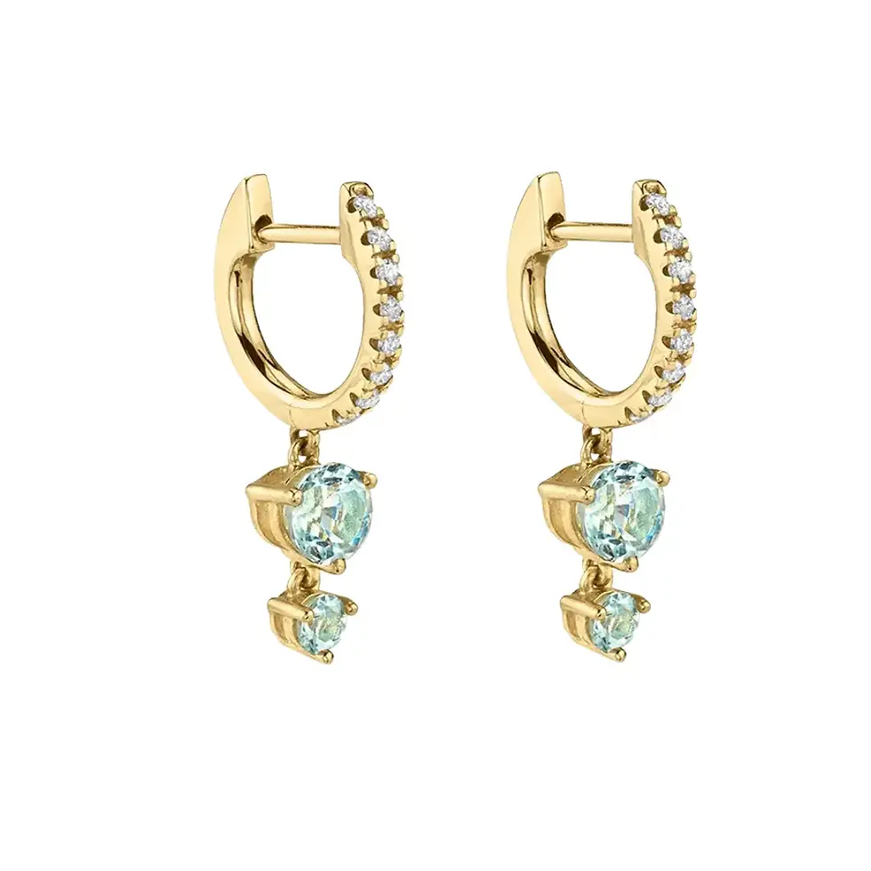 Oorbellen marthe blauw