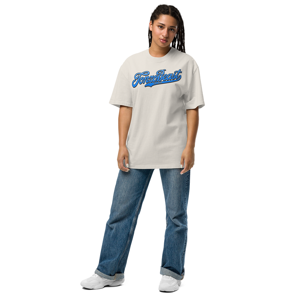 Thumbnail: Left on Read Faded Bone Oversized Tee | Tonzobeast Original