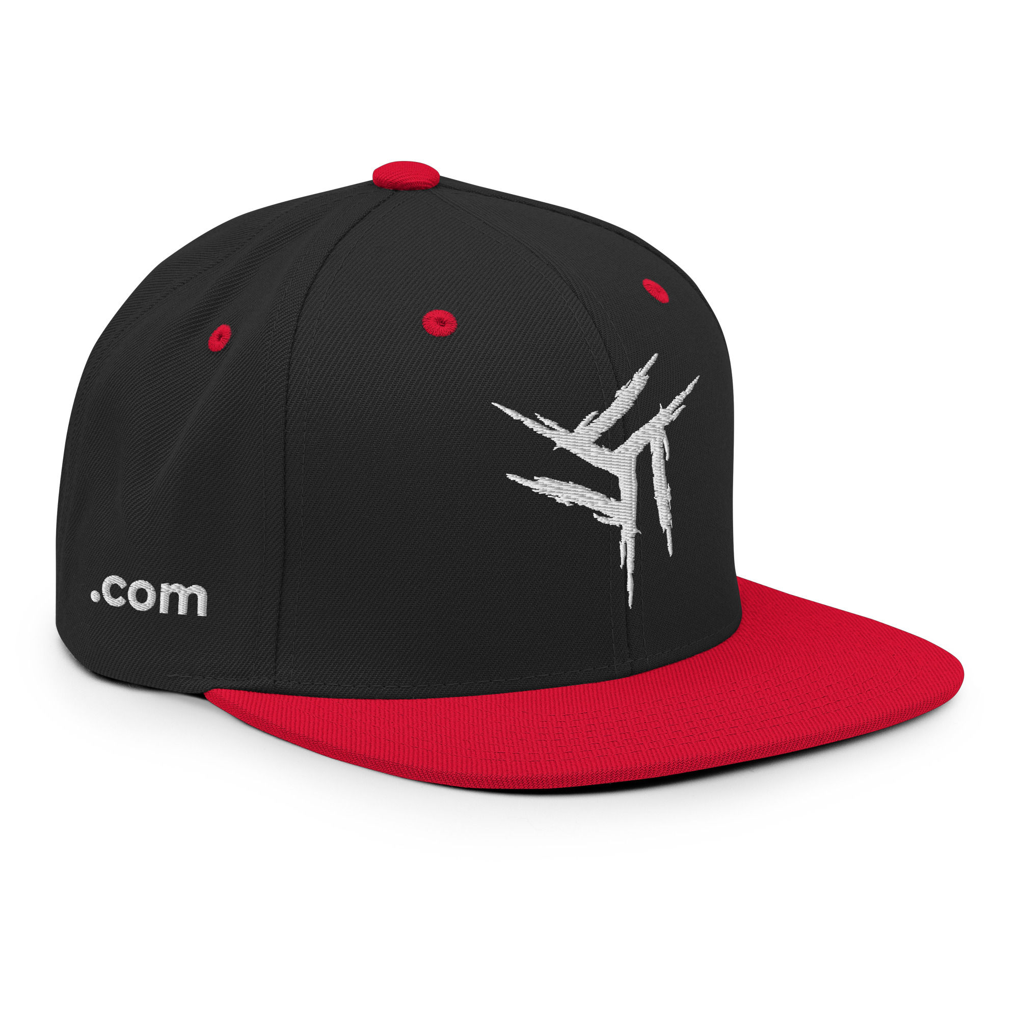MK II Black and Red Snapback Cap | Yupoong 6089M