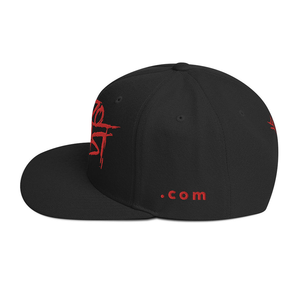 Thumbnail: Legacy Black and Red Snapback Cap | Yupoong 6089M