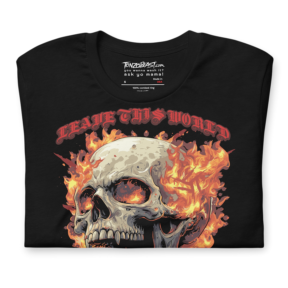 Thumbnail: Leave This World Loud Black Tee | Made in USA | Tonzobeast Original