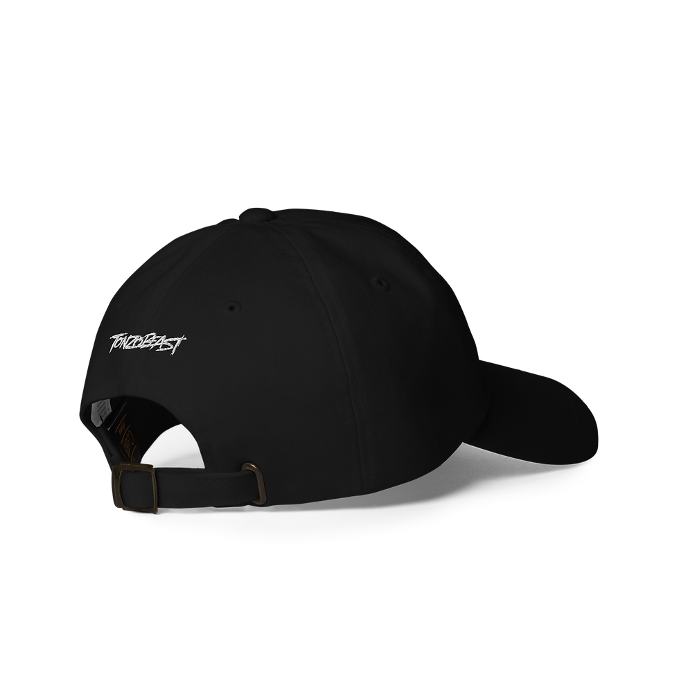 Thumbnail: Side profile of the Tonzobeast Mark II Black Dad Hat, highlighting its sleek and simple design.