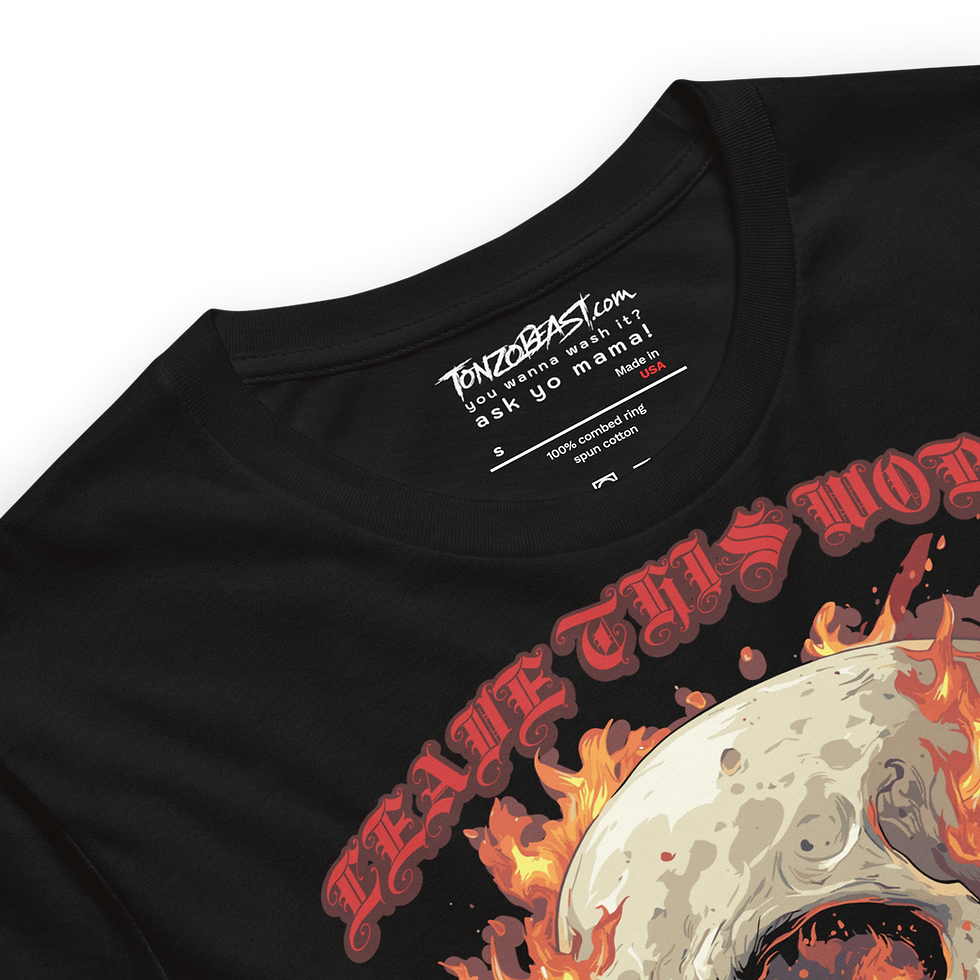 Thumbnail: Leave This World Loud Black Tee | Made in USA | Tonzobeast Original