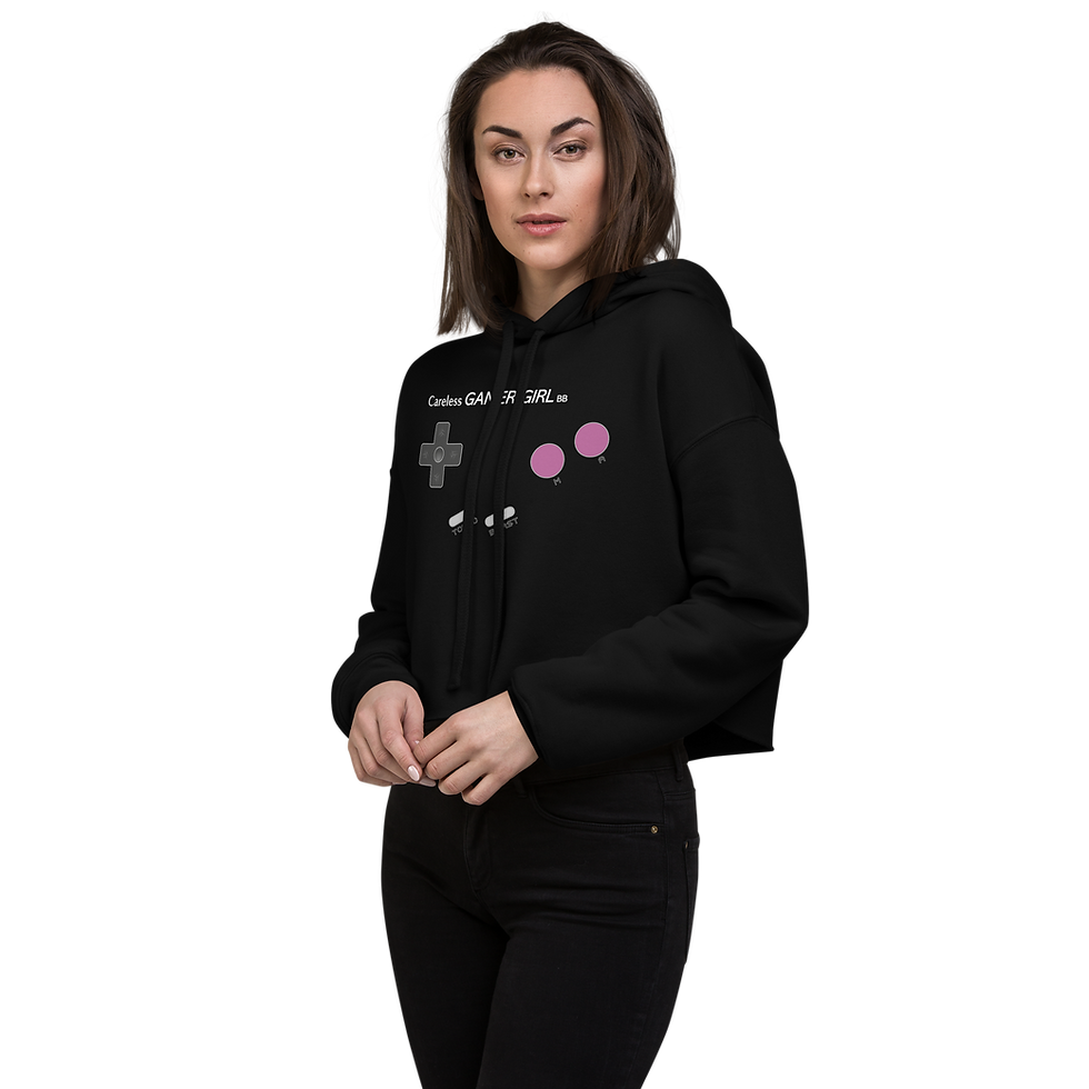 Thumbnail: Model styling the hoodie with a casual high-waisted look.