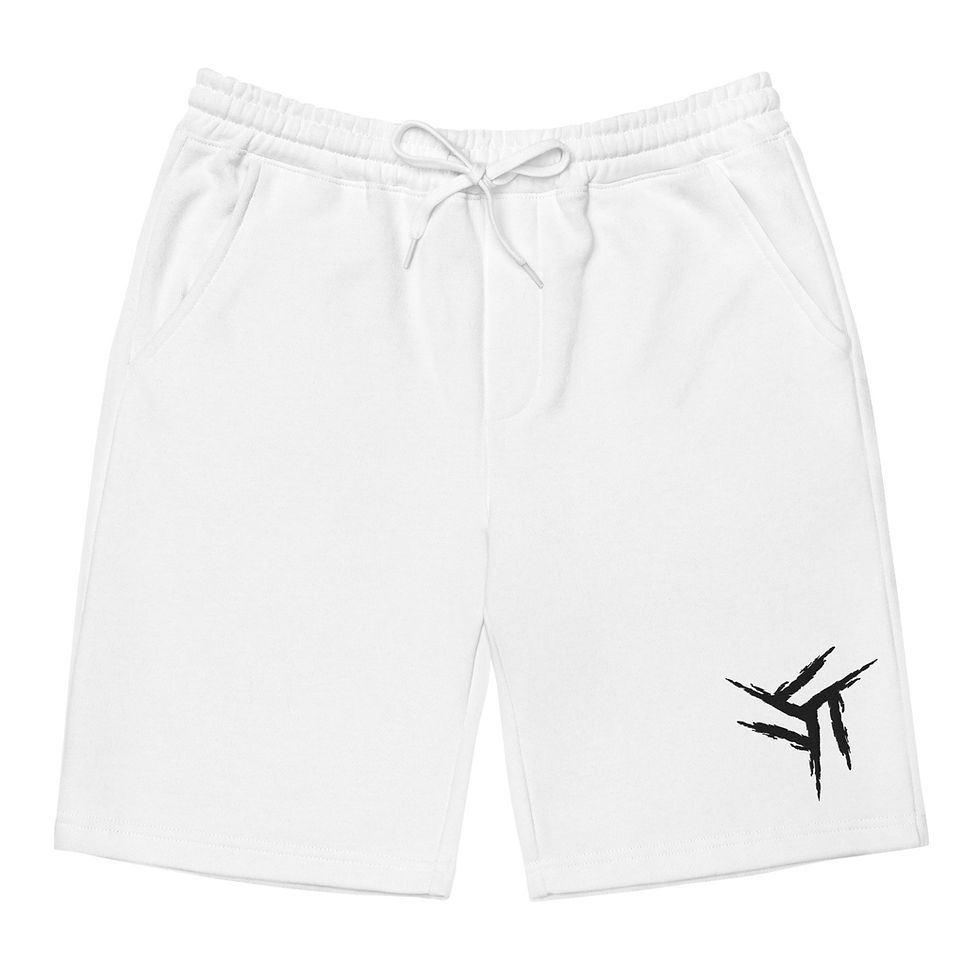 Thumbnail: TonzoBeast Men’s Premium White Fleece Shorts - Ultimate Comfort Meets Bold Style