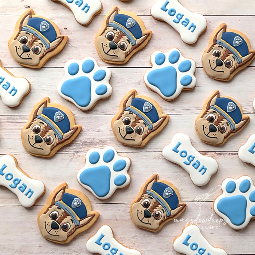 Paw Patrol Theme Iced Cookies