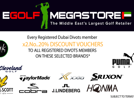 If you are a registered member of the Dubai Divots, you can enjoy the following...