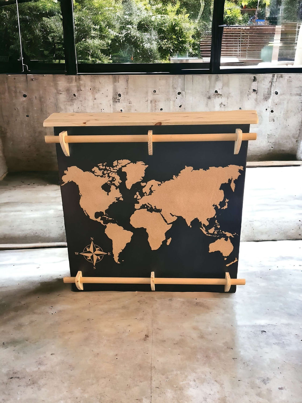 Bar carte du monde120 CM