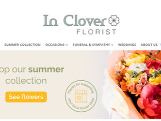 eflora florist website homepage example
