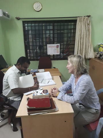 Mary and Director Of Orphanage arranging getting new bedding for Orphanage elderly street people