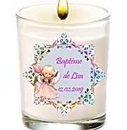 bougie verrine cadeau d'invité ou entreprise pour un bapteme ou mariage