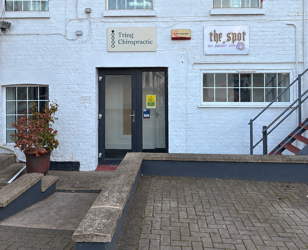 External photo of the entrance to Tring Chiropractic in the Silk Mill Business Park