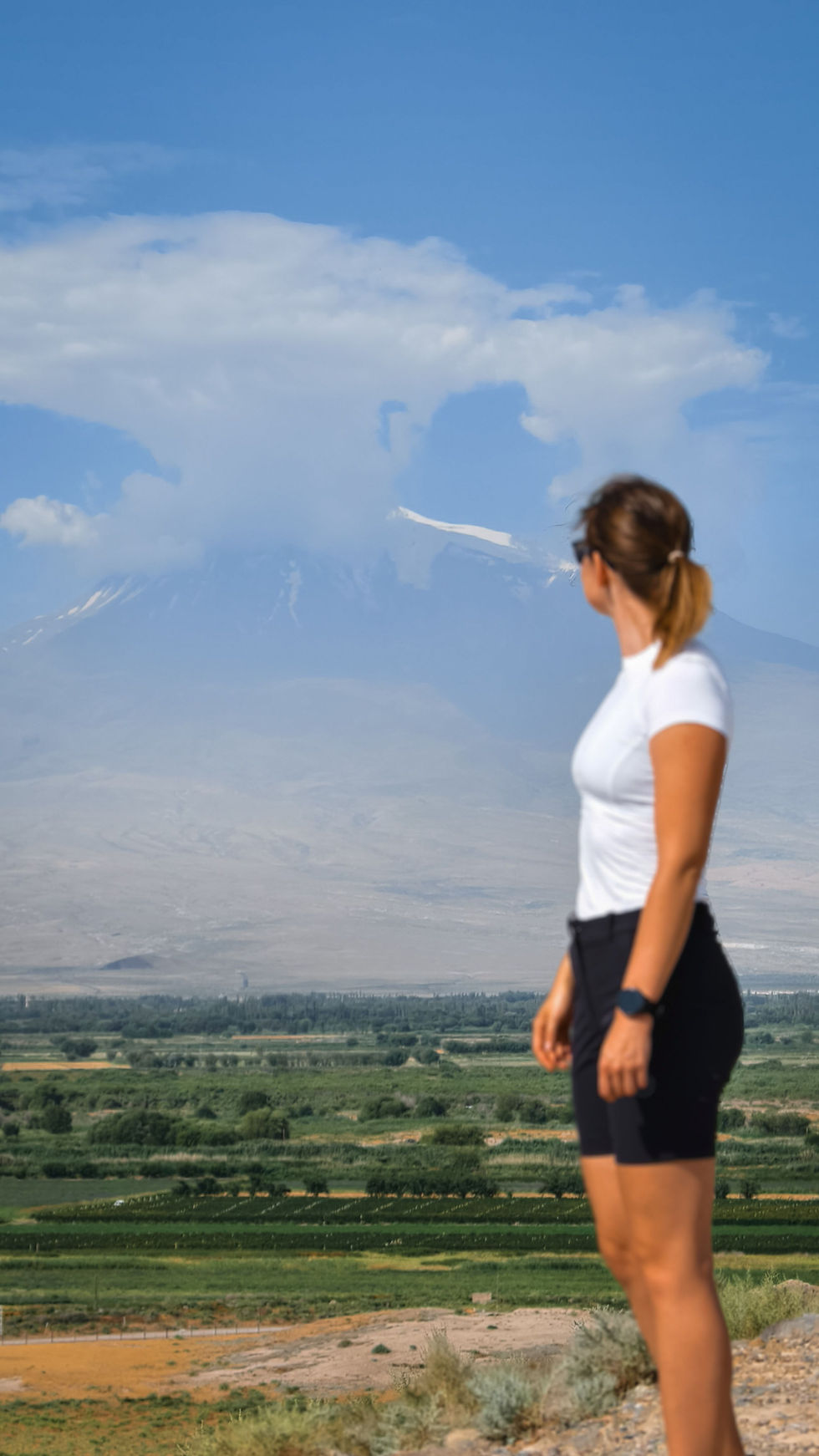 Pohľad na Ararat od kláštora Khor Virap