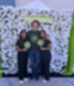Humana Partnership with florals florida for a volunteer event, white flower wall in south florida