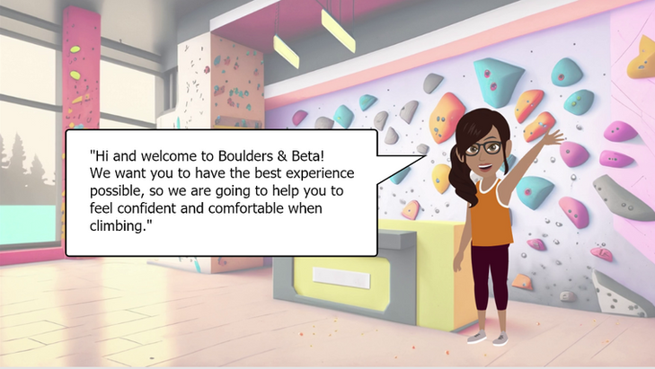 An example slide of the project showing a welcome slide.
