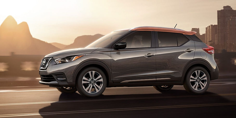 2018 Nissan Kicks Gun Metallic Exterior with Monarch Orange
