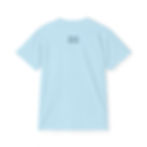 Light-blue tee, back view – plain back with small “BREAD BOI” text centered under collar.
