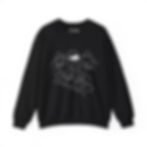 Black Shreddy Baguetti Crewneck with snowboarder on bread design