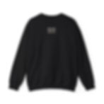 Back of black crewneck with Road Bread logo