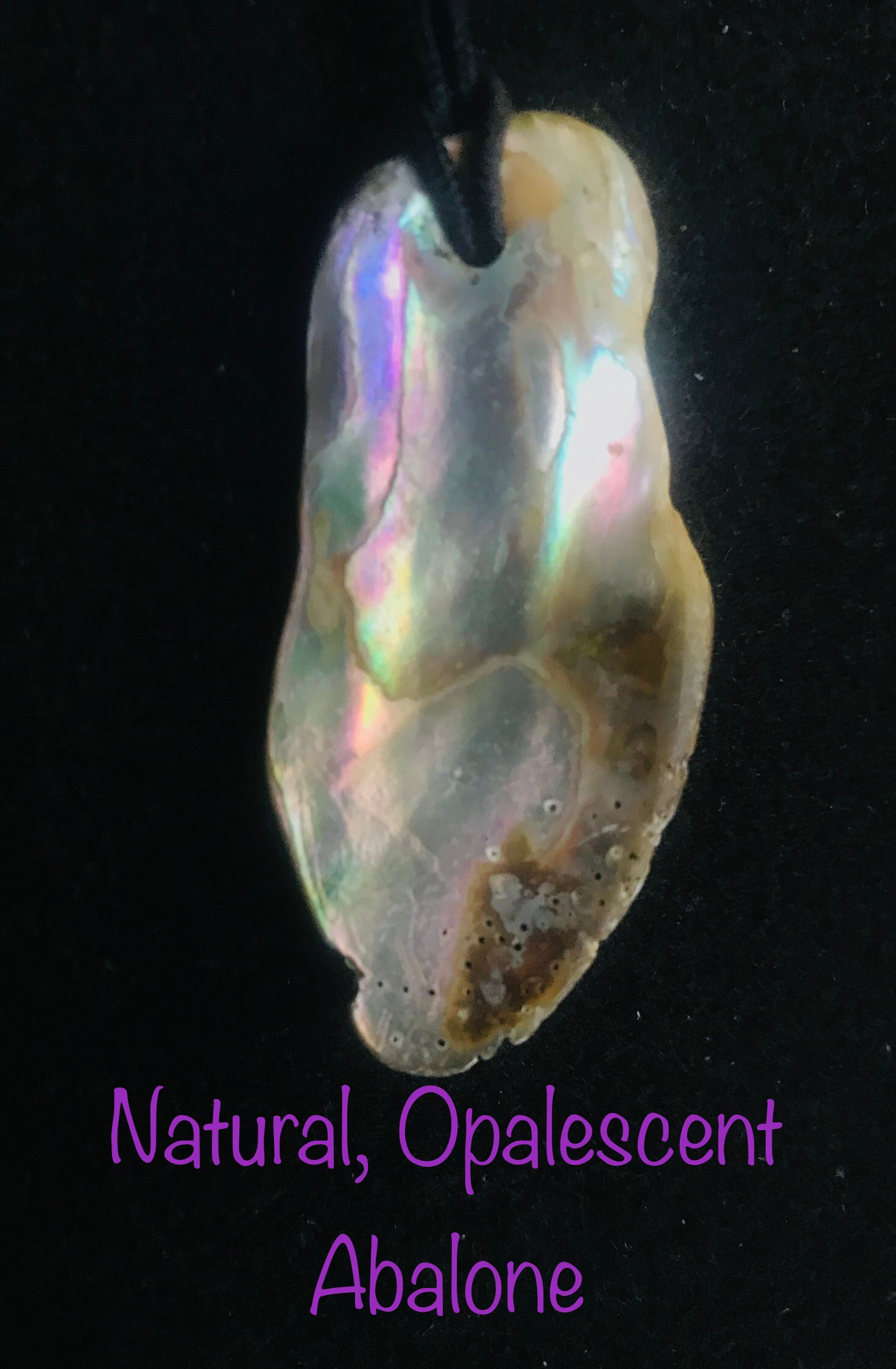 Opalescent Abalone Pendant #001