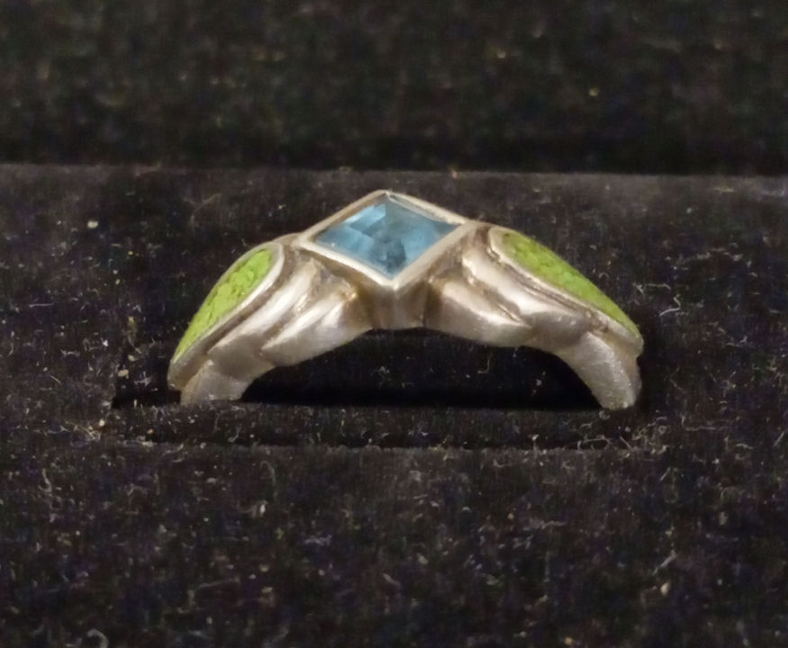 Thumbnail: Solid Sterling Silver Aquamarine Ring
