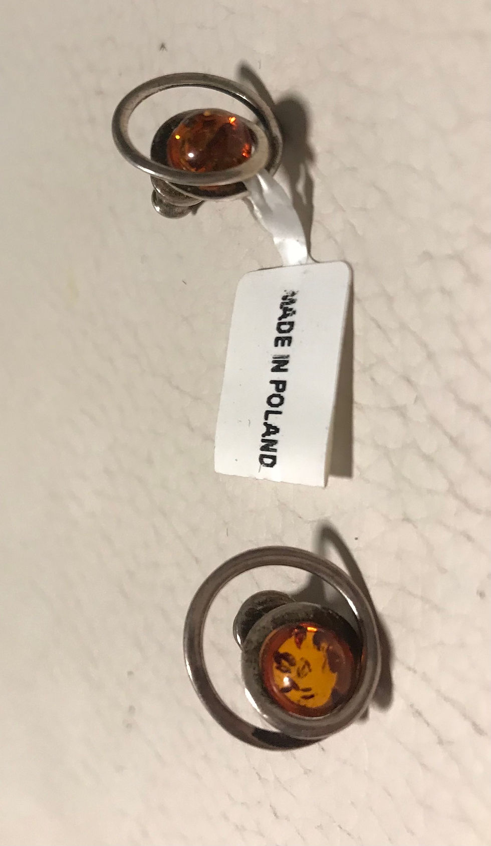 Thumbnail: Baltic Amber & Sterling Stud Earrings